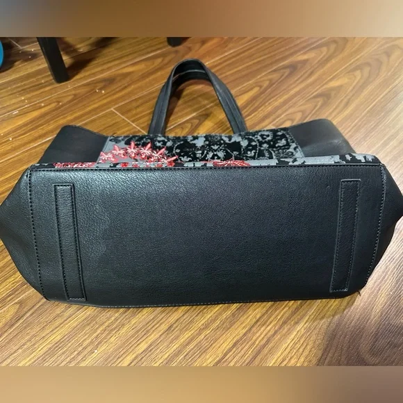 Desiqual Black and Red Designer Tote Bag - Picture 8 of 9